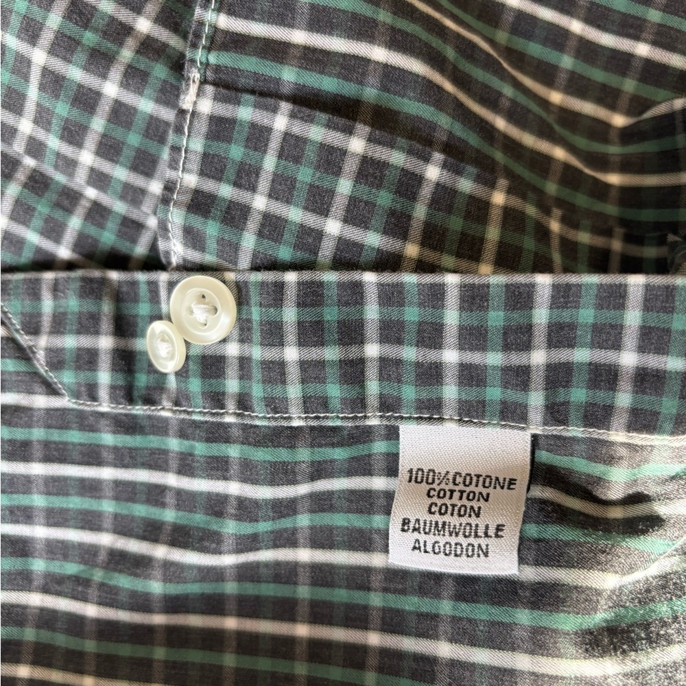 Culturata tailored fit Men's Green Checkered Shirt size Large - Picture 8 of 8